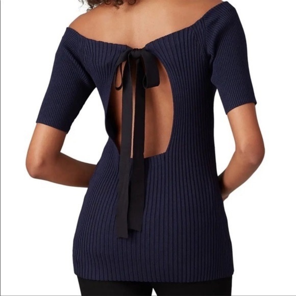 JASON Wu • Off-The-Shoulder Ribbed Stretch Wool And Silk-Blend Top - Picture 2 of 12